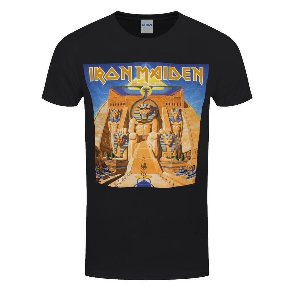Iron Maiden Powerslave Album Cover Mens Black Tshirt